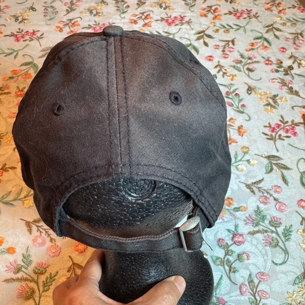 Territory Golf Club MN American Dry Goods Faded Black Cotton Strapback Hat Cap